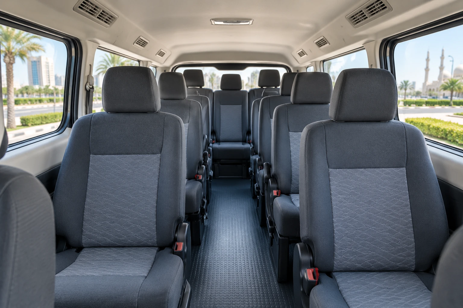 Comfortable passenger van seating
