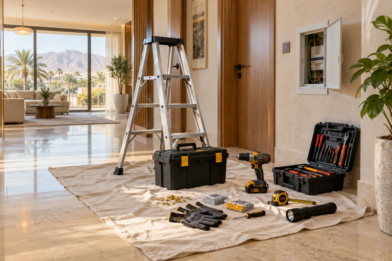 Building maintenance tools in a modern property