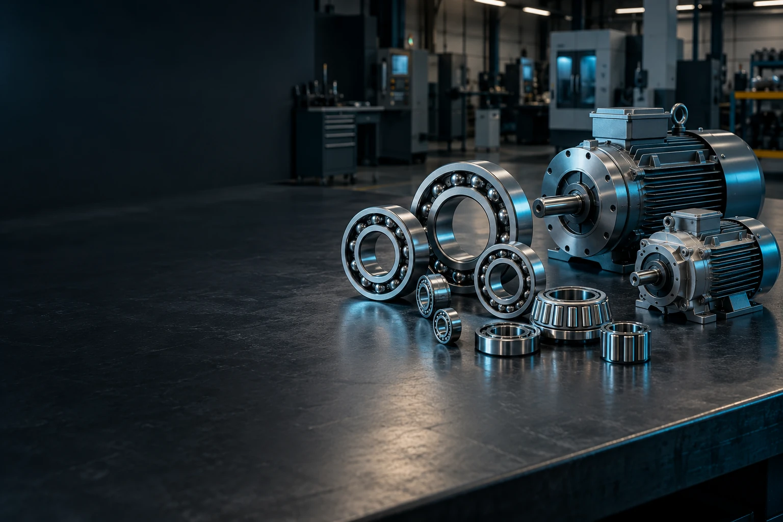 Precision bearings and motor assemblies