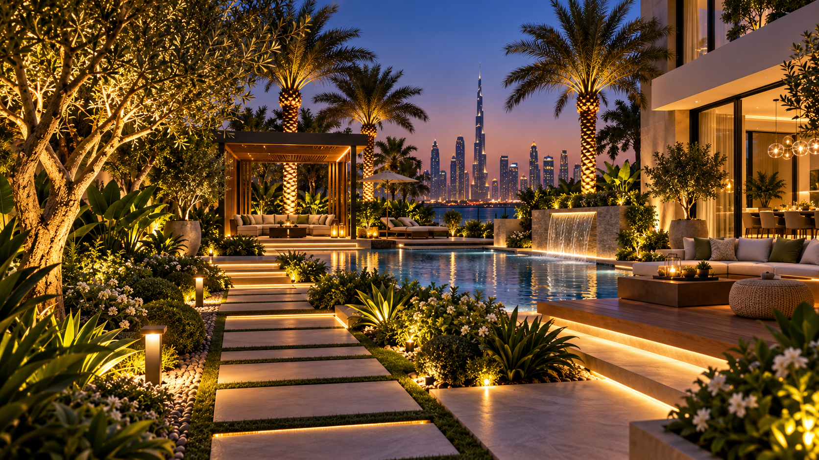 Luxury night landscape